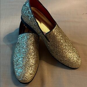 NWOT Gold Glitter Men's Loafers